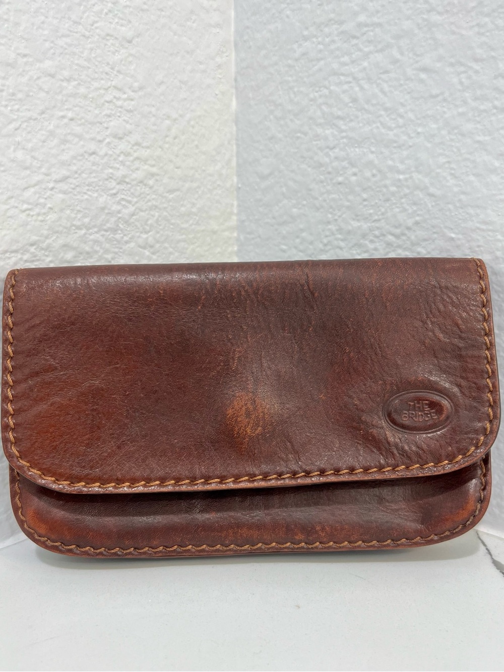 The Bridge Italy Brown Leather Wallet Clutch Vintage Tuscan Leather Coin Purse